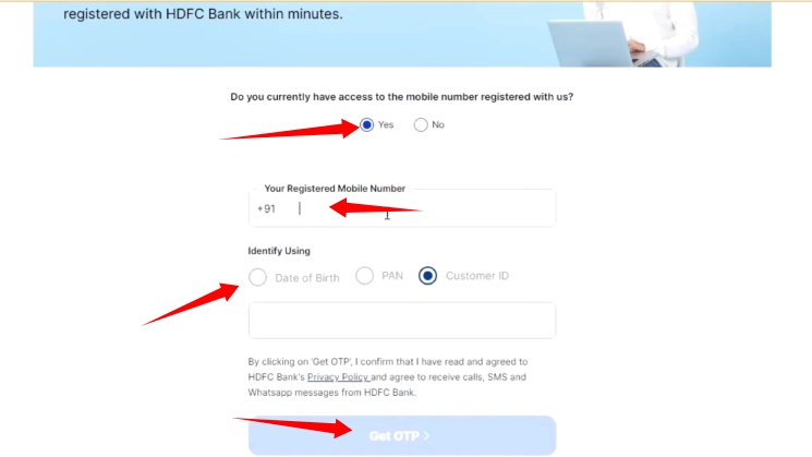 hdfc bank account mobile number update kaise kare