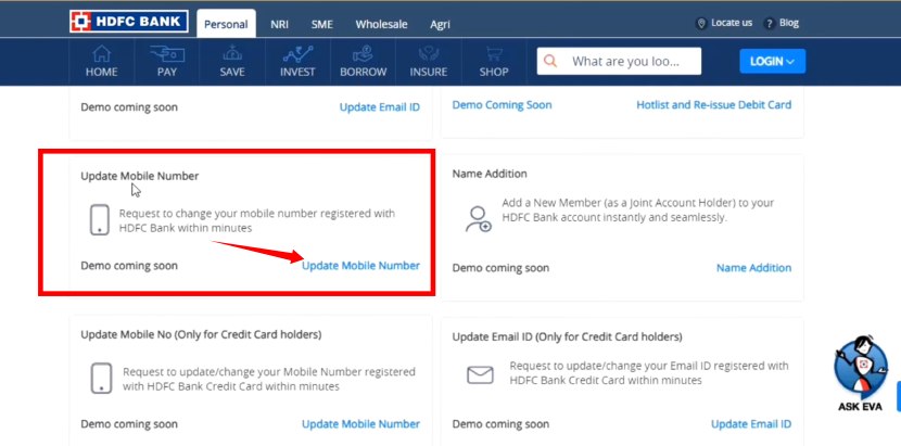 hdfc bank khata me mobile number kaise badale