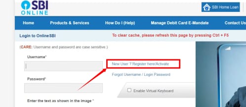 sbi net banking register