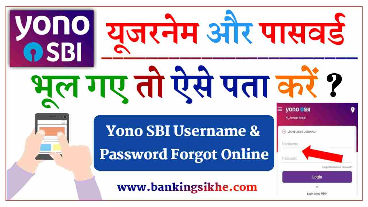 Yono SBI Forgot Username and Password