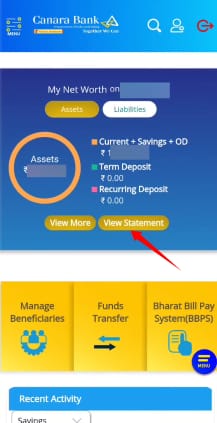 canara bank statement kaise nikale