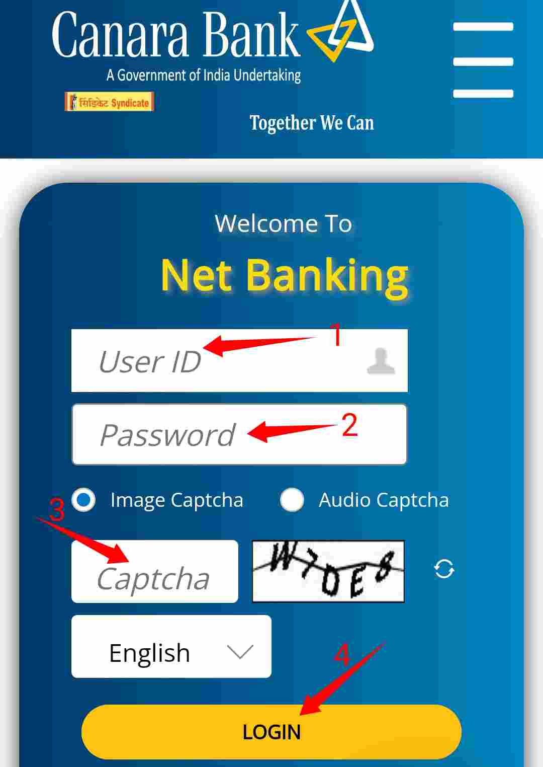 canara net banking se statement