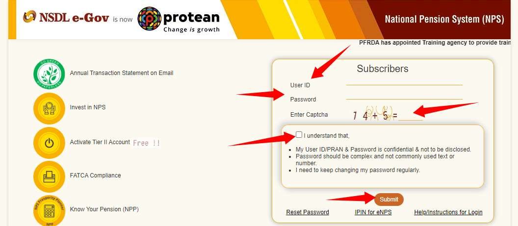 nps account mobile number change