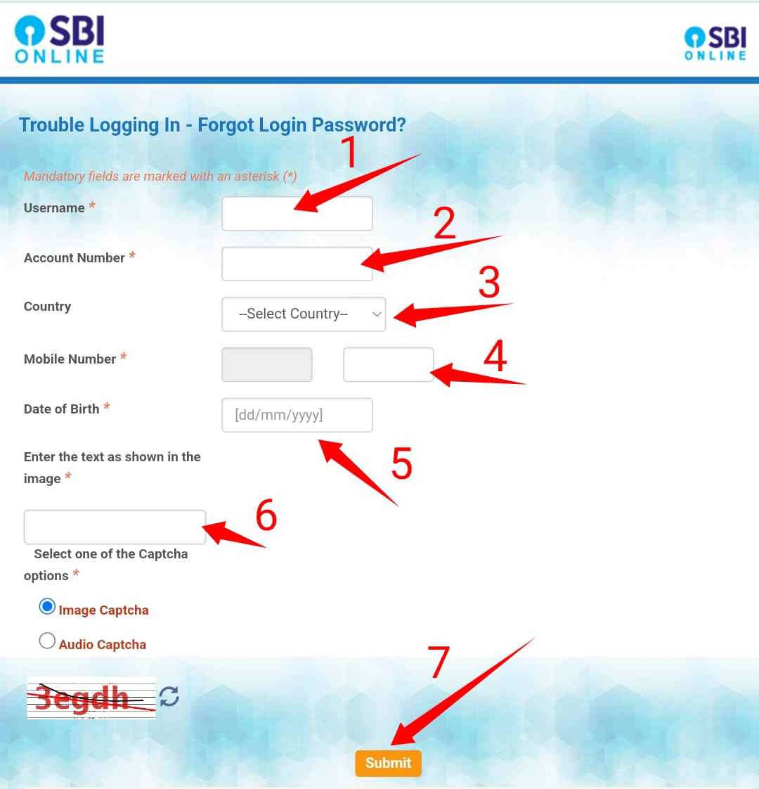 yono sbi net banking login password forgot kaise kare