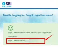 yono sbi username forgot online process