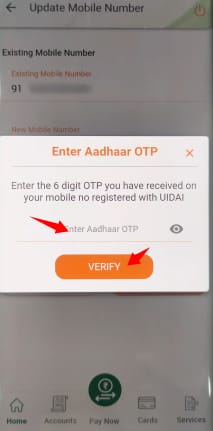 idbi bank mobile number update online process