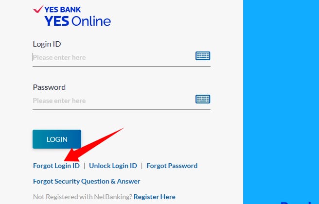 how to forgot yes bank customer id 