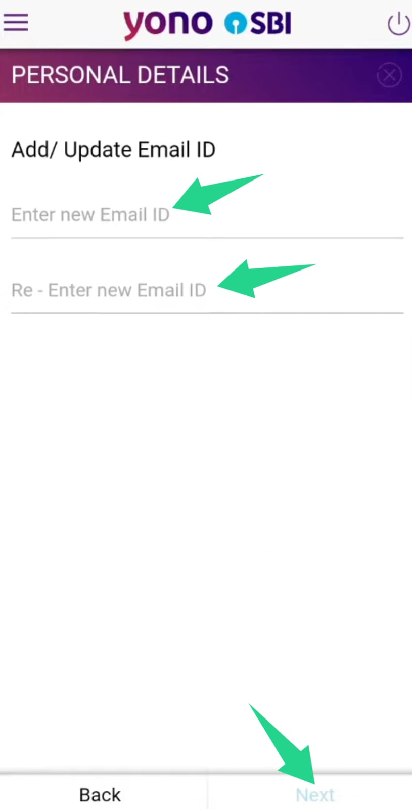 sbi bank account gmail id register