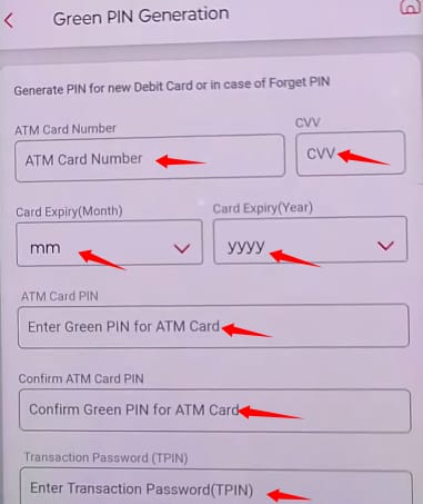 central bank of india atm card ke pin kaise banaye online