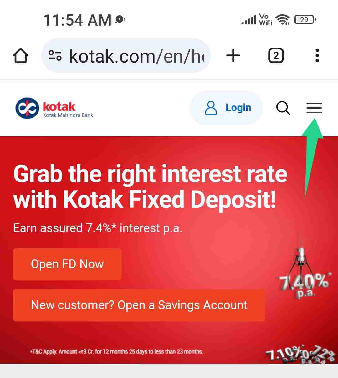 kotak bank atm pin generate