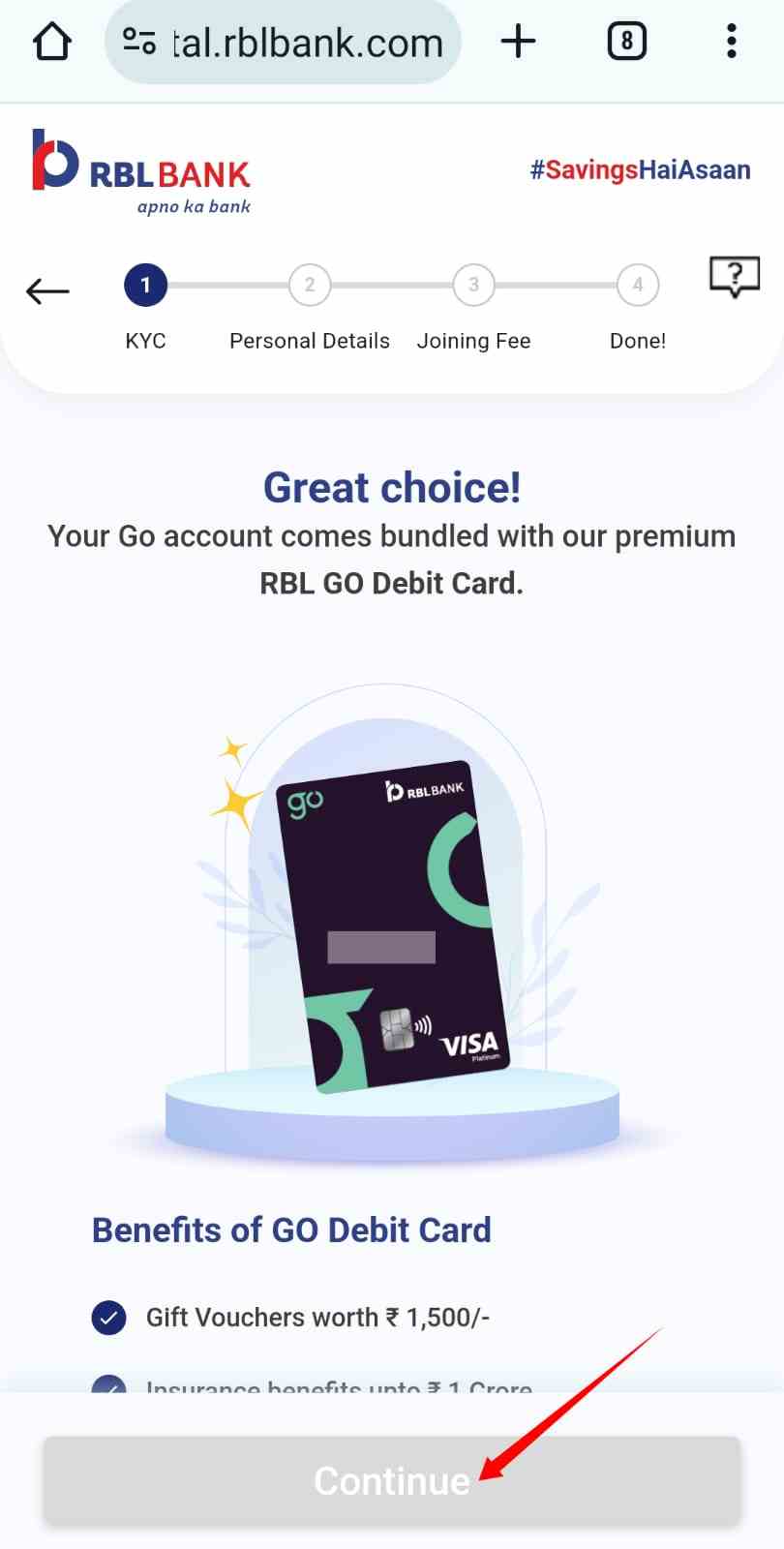rbl bank account opening online