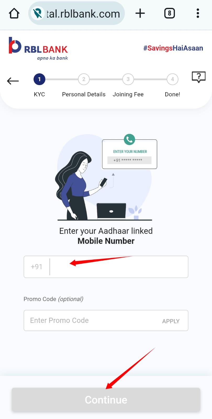 rbl bank open go account