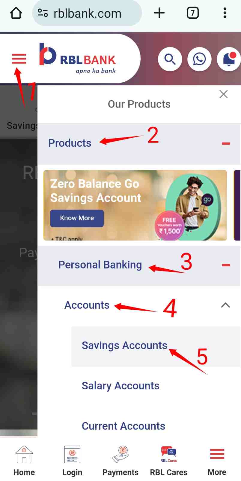 rbl bank zero balance savings account open kaise kare