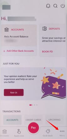 axis bank debit card apply online