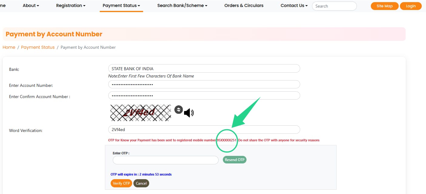 how to check registered mobile number in bank account