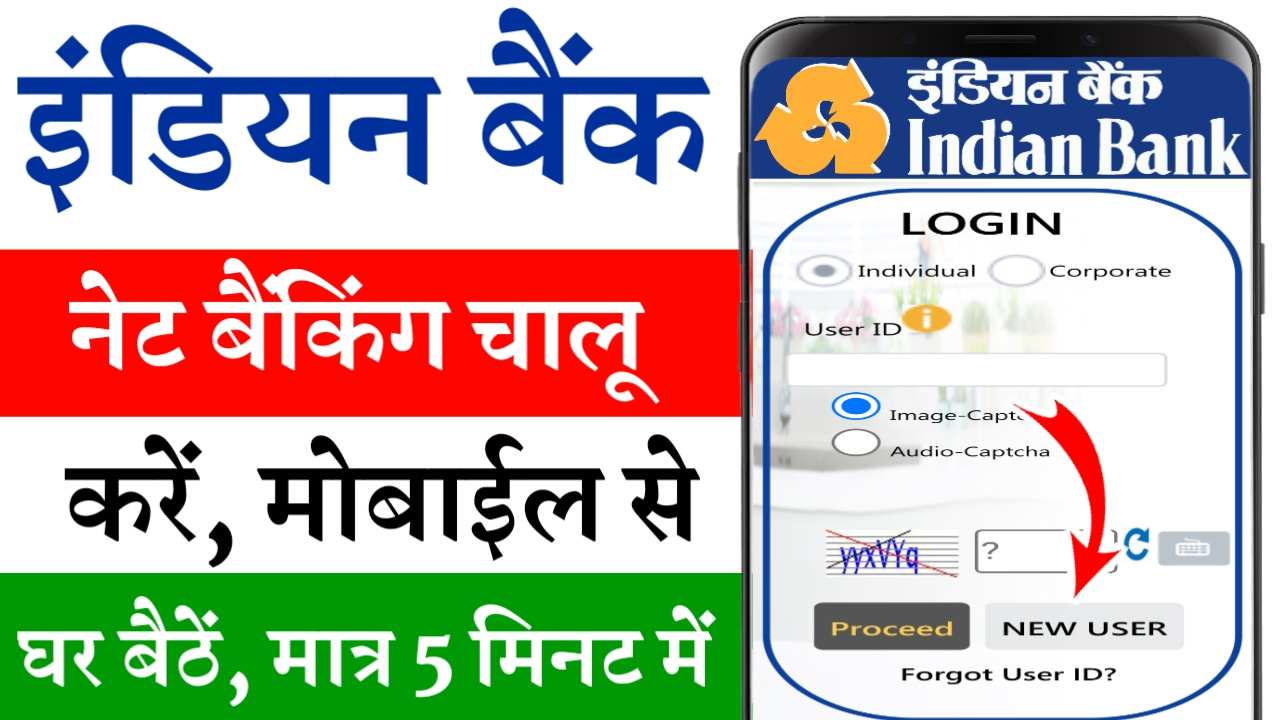 Indian Bank Net Banking Registration Online