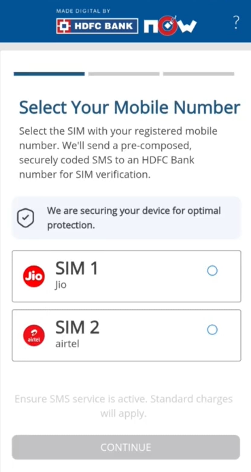 hdfc mobile banking registration process