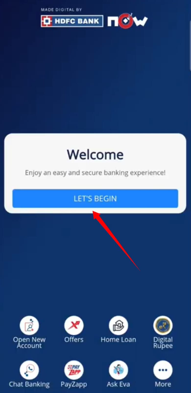 hdfc mobile banking registration
