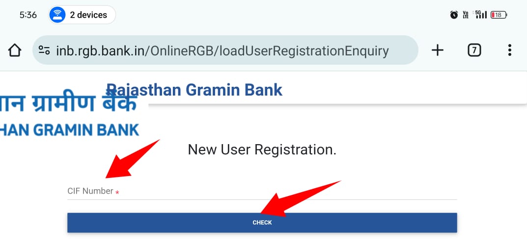 rajasthan gramin bank net banking registration
